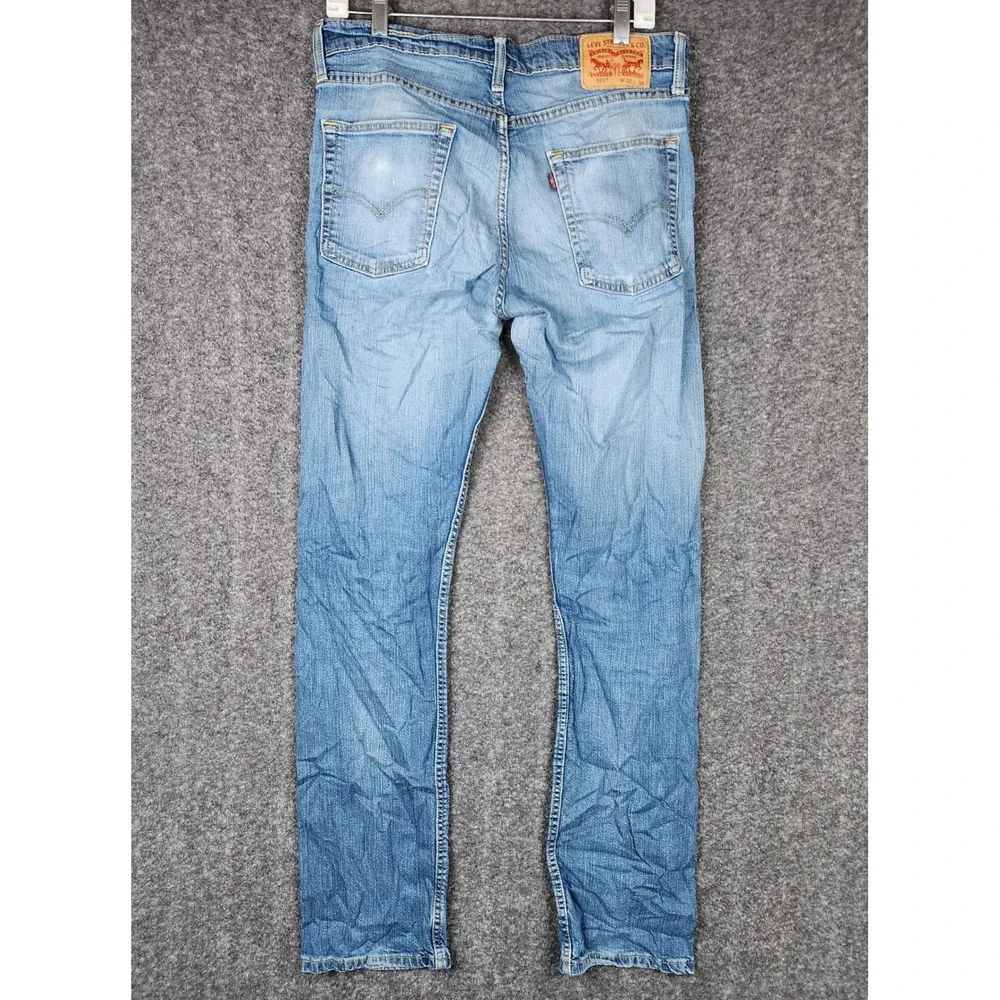 Levi's Jeans Mens 32x34 513 Slim Straight Light Wash Denim Blue 08513-0200 EUC